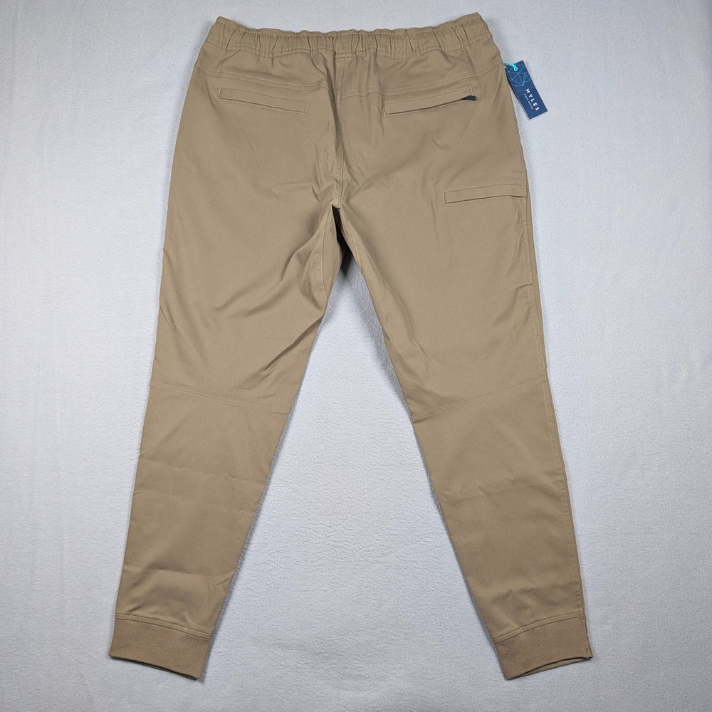Myles Tour Jogger Mens Large 34x29 Dark Khaki Performance Pants Golf Hiking NEW - Picture 8 of 10